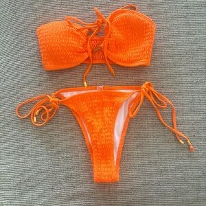 Vibrant Orange Bikini Set